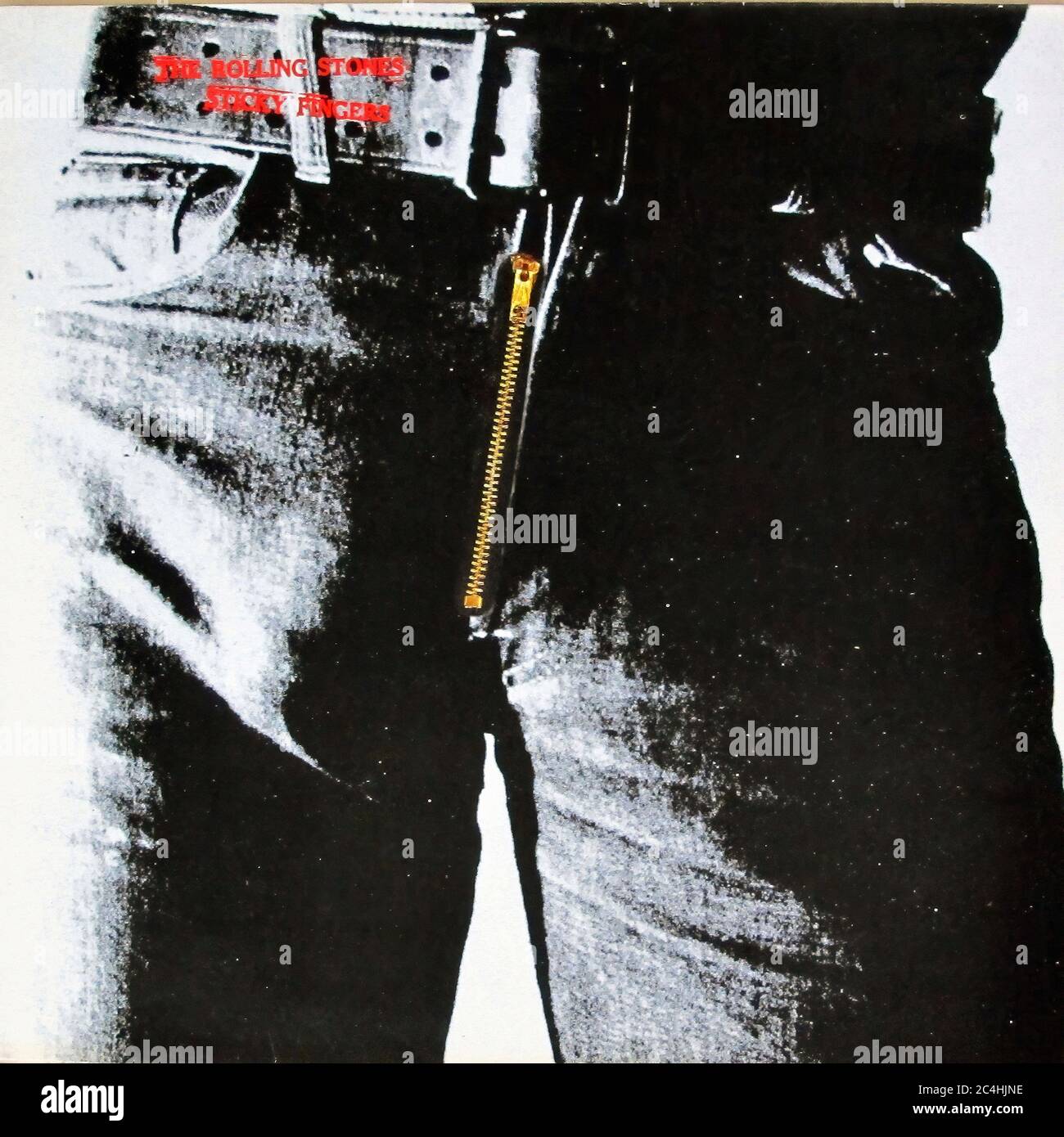 Rolling Stones Sticky Fingers 12'' Lp Vinyl - Vintage Record Cover Stock Photo