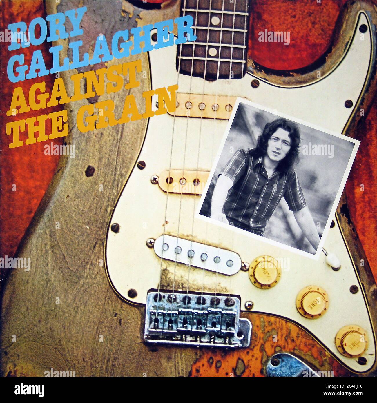 Rory Gallagher Against the Grain 12'' Vinyl Lp - Vintage Record Cover Stock Photo