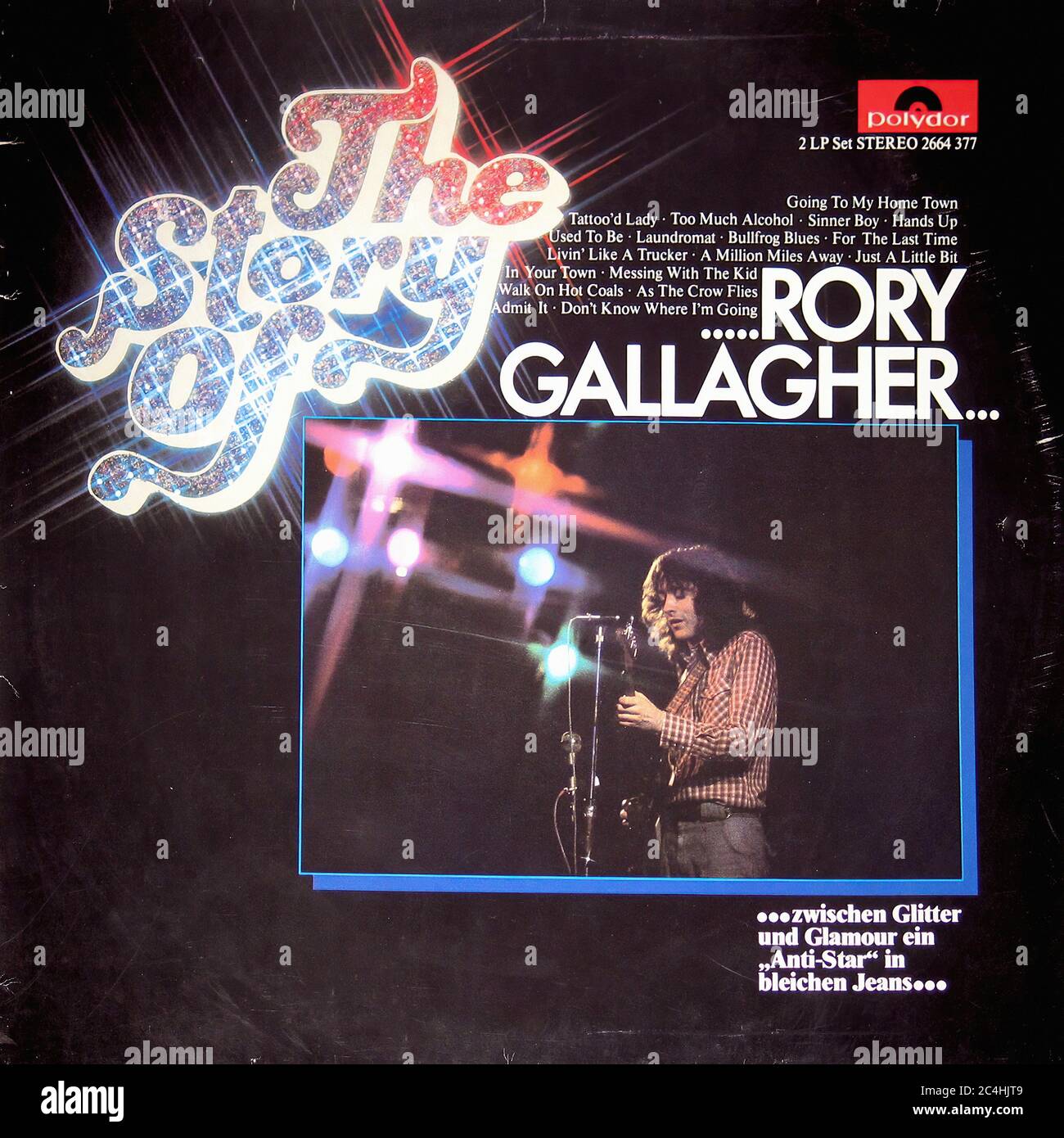 Rory Gallagher   the Story of Rory Gallagher 12'' Vinyl Lp - Vintage Record Cover Stock Photo