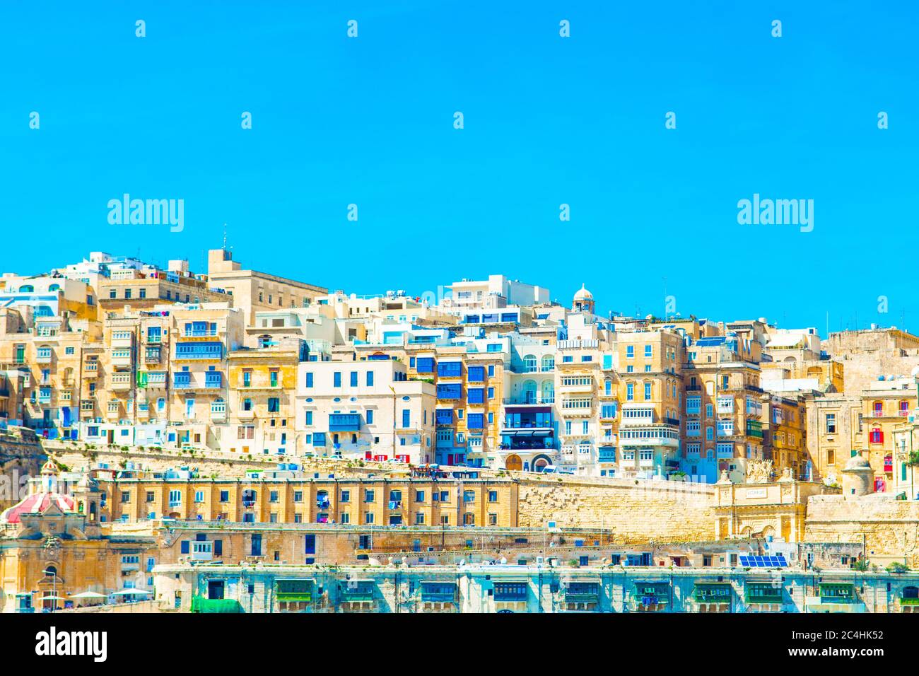Valeta Beautiful landscape of Valletta with old traditional baroque ...