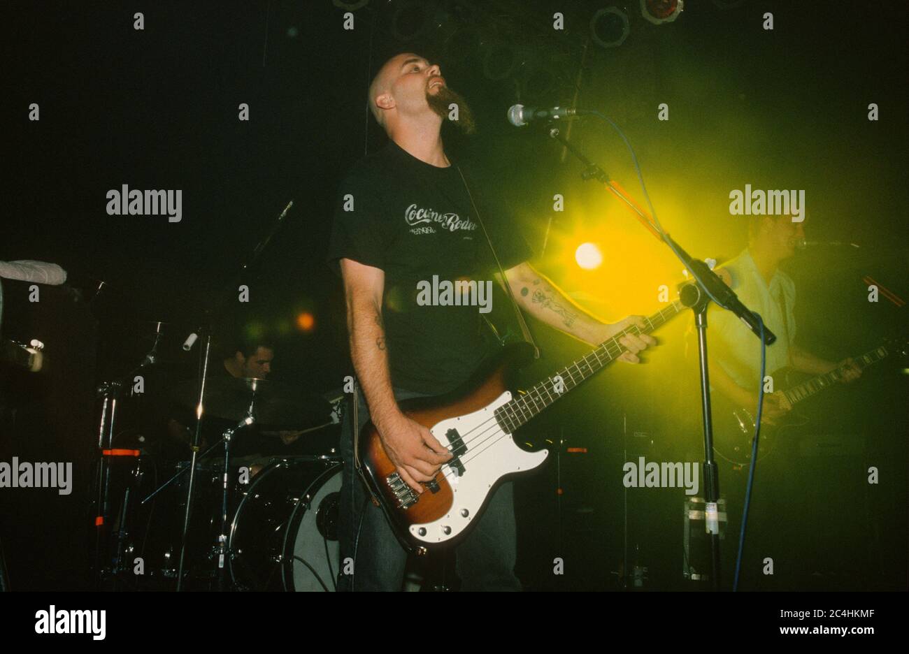 Nick Oliveri in Queens of the Stoneage performing at The Garage 28/08/2000, London, England, United Kingdom. Stock Photo