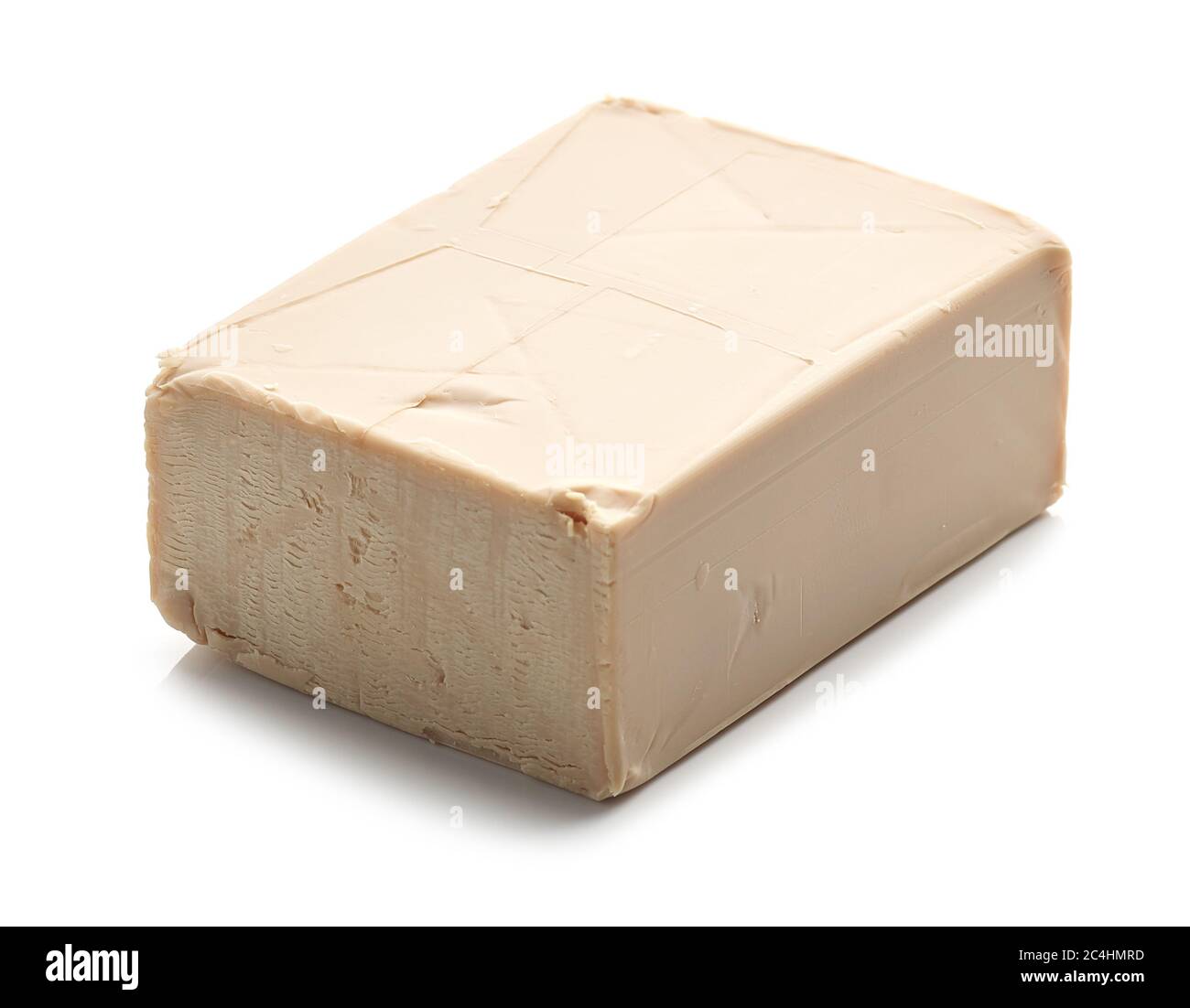 block of yeast isolated on white background Stock Photo Alamy