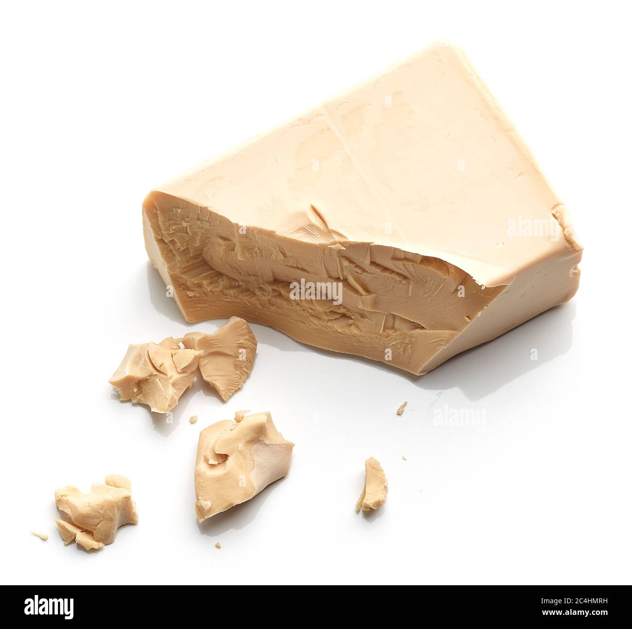 block of yeast isolated on white background Stock Photo Alamy