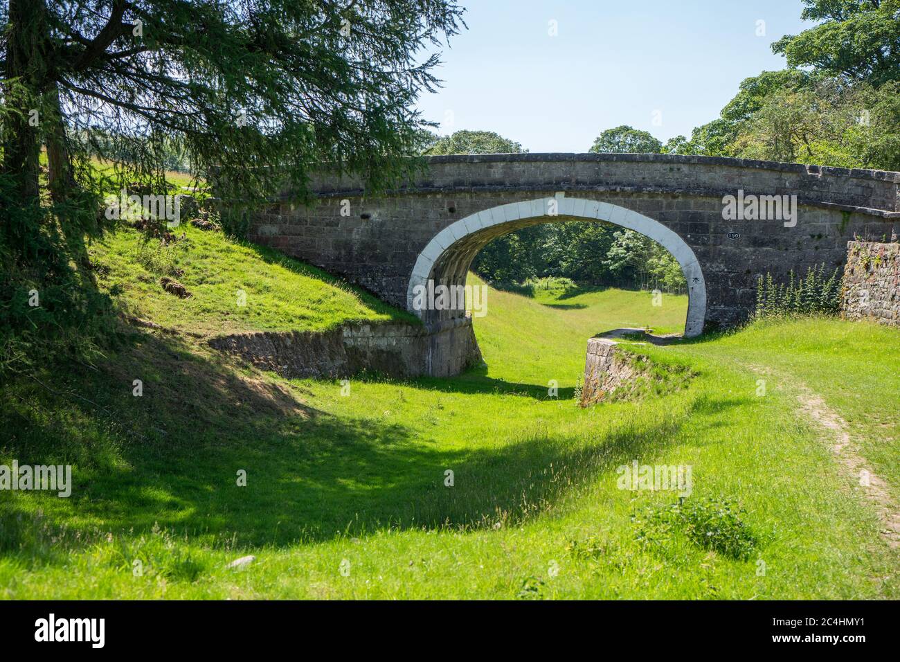 An abandoned section of the Lancaster Canal between Kendal and Natland in South Cumbria Stock Photo