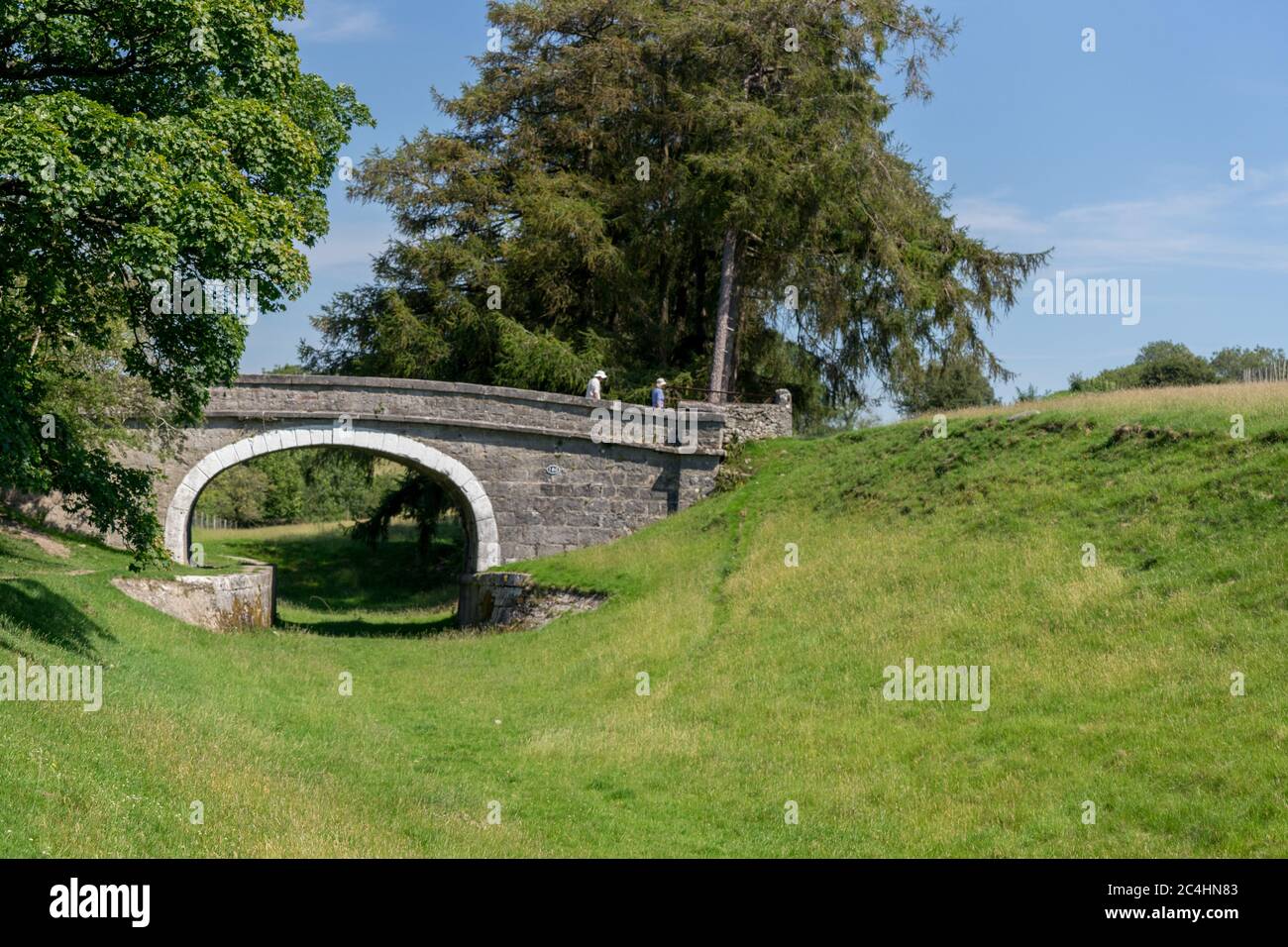 An abandoned section of the Lancaster Canal between Kendal and Natland in South Cumbria Stock Photo