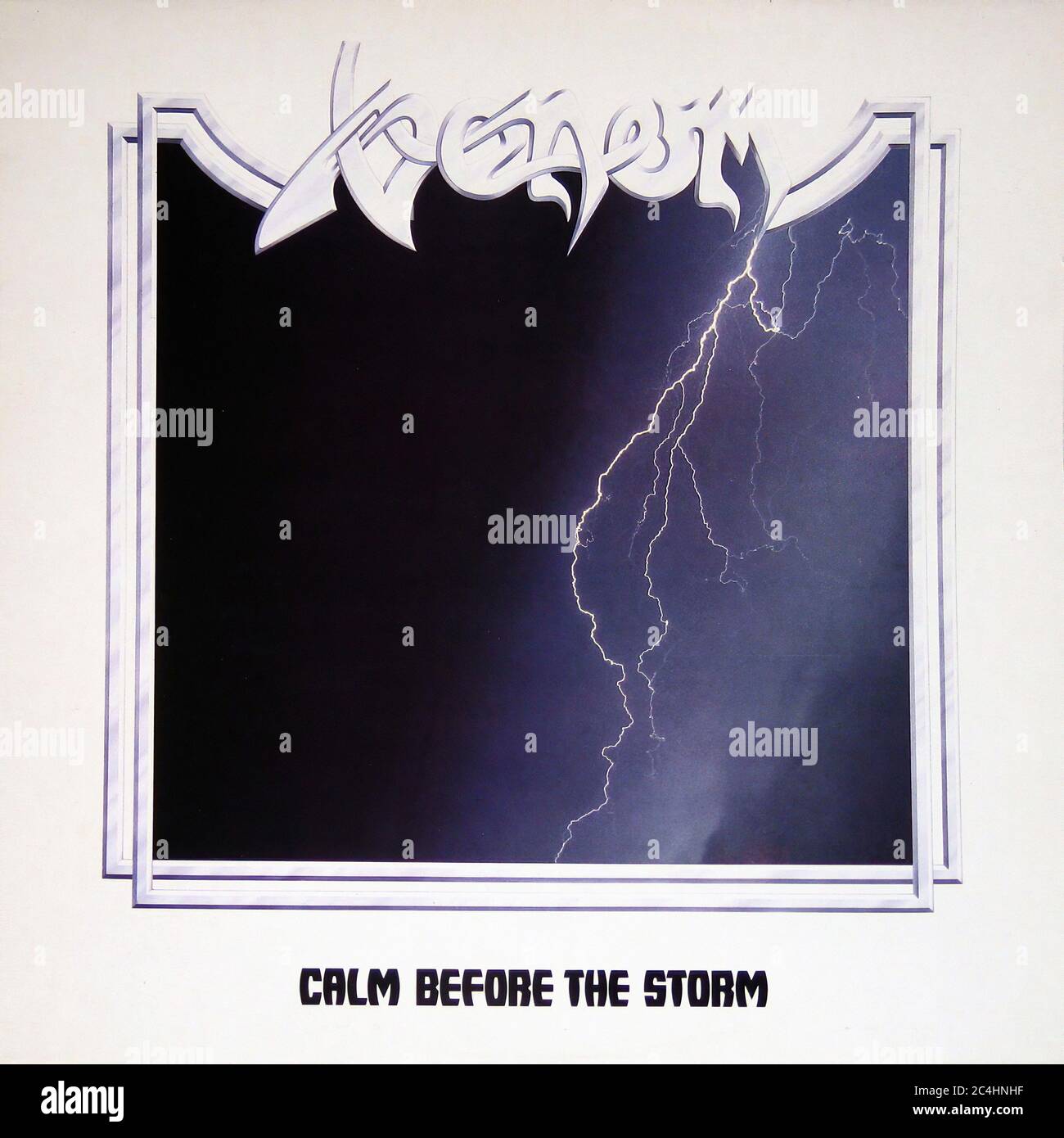 Venom Calm Before the Storm 12'' Vinyl Lp - Vintage Record Cover Stock Photo