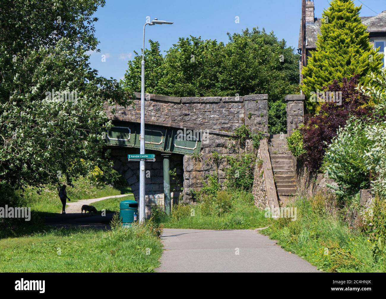 An abandoned section of the Lancaster Canal between Kendal and Natland in South Cumbria Stock Photo