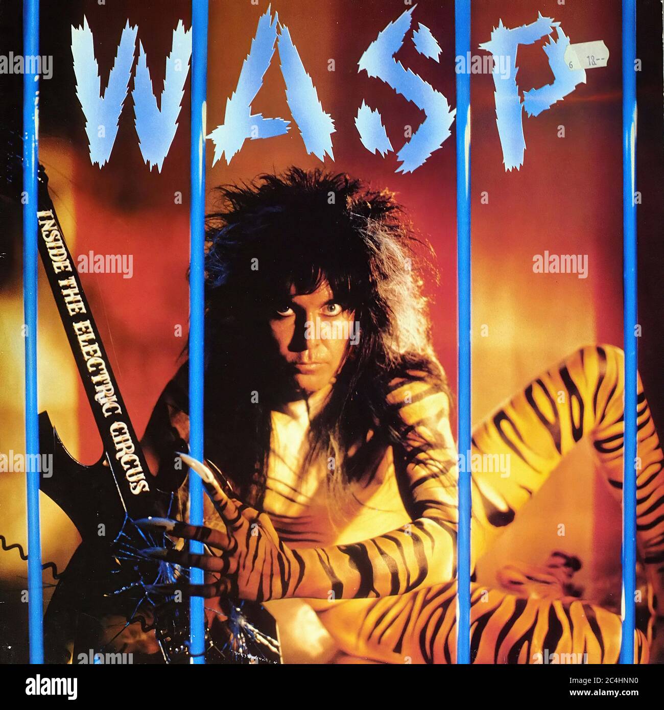 W.a.S.P Inside the Electric Circus 12'' Lp Vinyl - Vintage Record Cover Stock Photo
