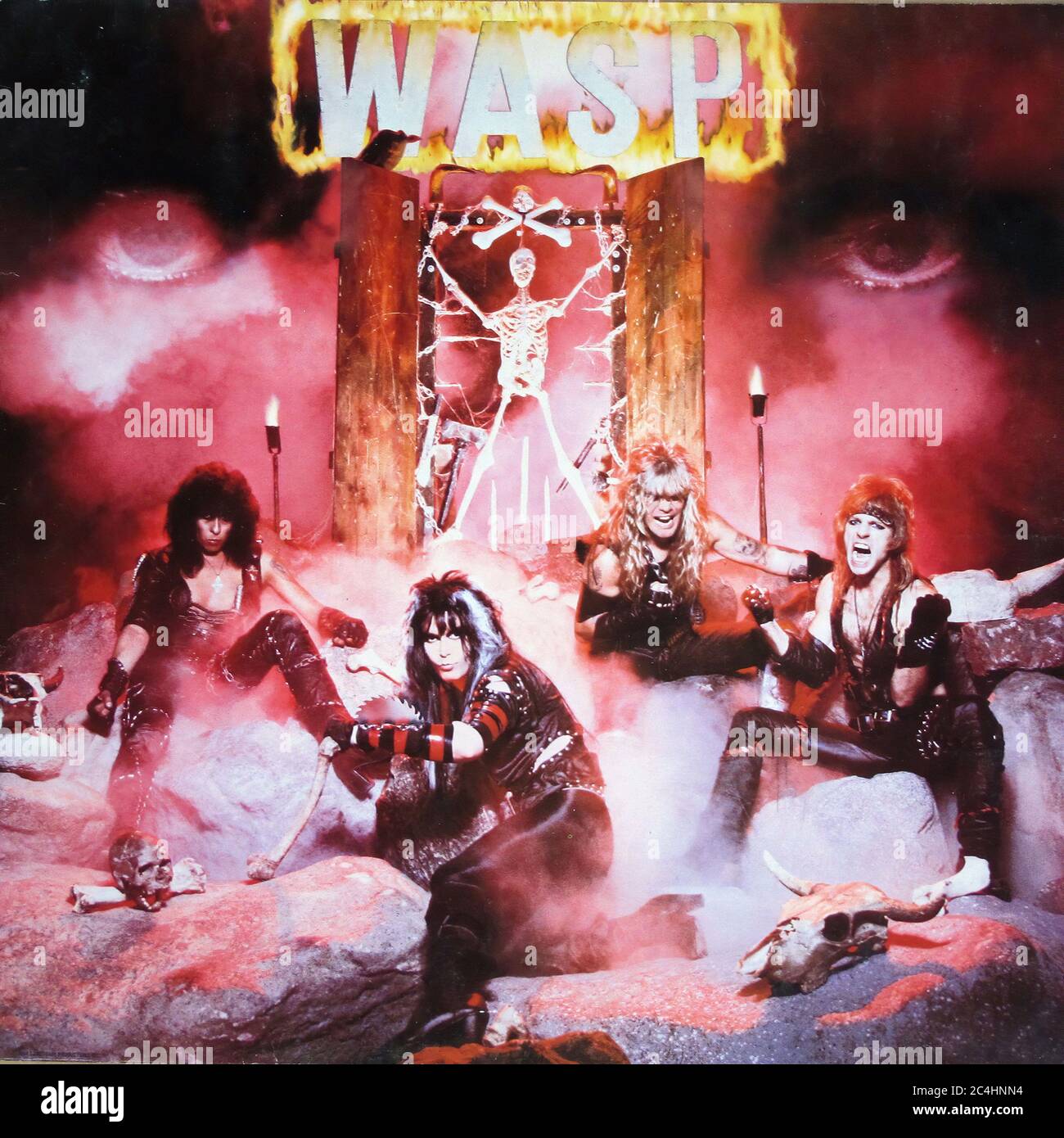 W.a.S.P. Wasp Winged Assassins 12'' Vinyl Lp - Vintage Record Cover 02 Stock Photo