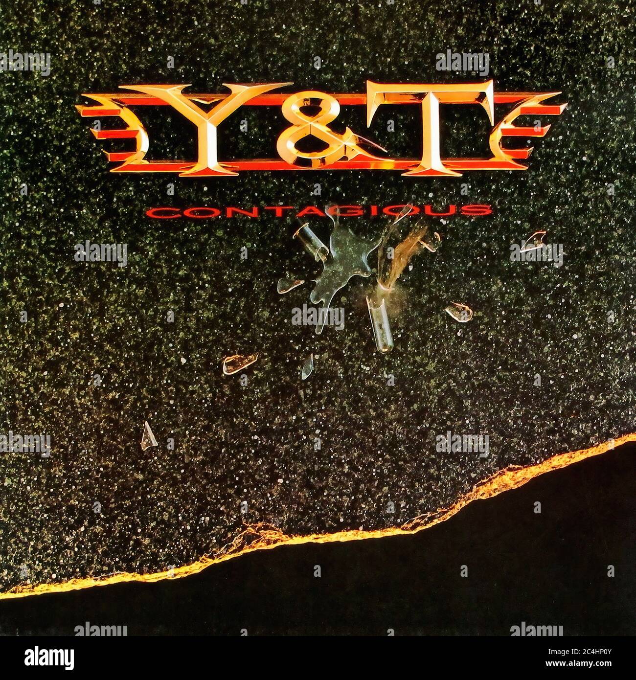 【激レア LP輸入盤】Y&T CONTAGIOUS PROMO FOLDER付 激レア LP輸入盤】Y&T CONTAGIOUS PROMO FOLDER付 激レア LP輸入盤