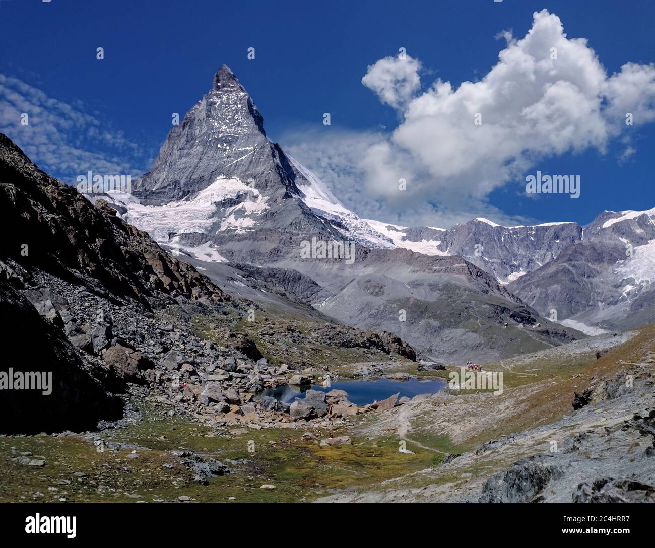 The Matterhorn. Switzerland. (On the way to Raffisee). Stock Photo