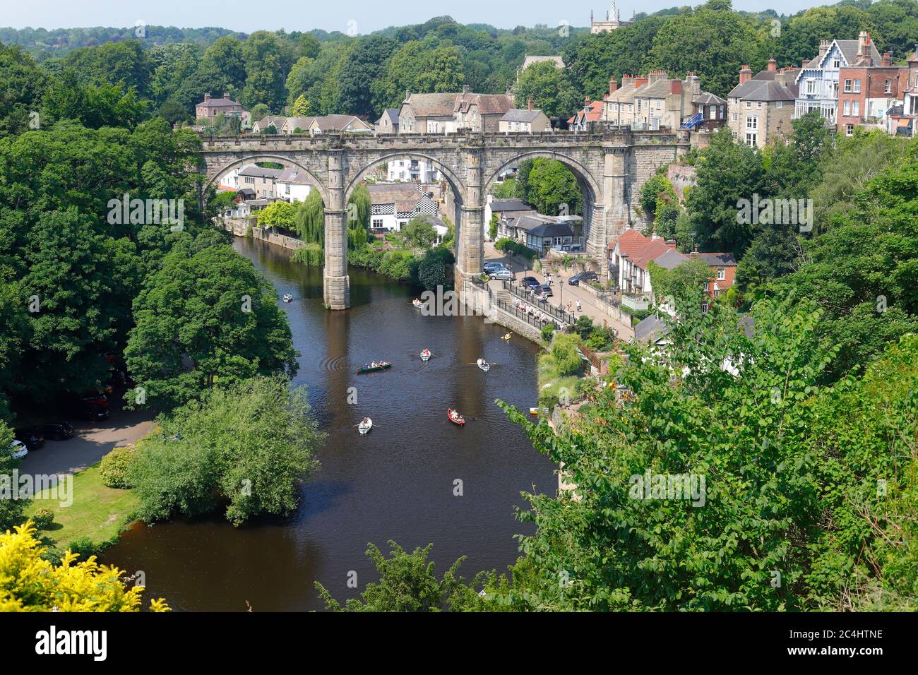 Knaresborough Viaduct & River Nidd in North Yorkshire Stock Photo Alamy