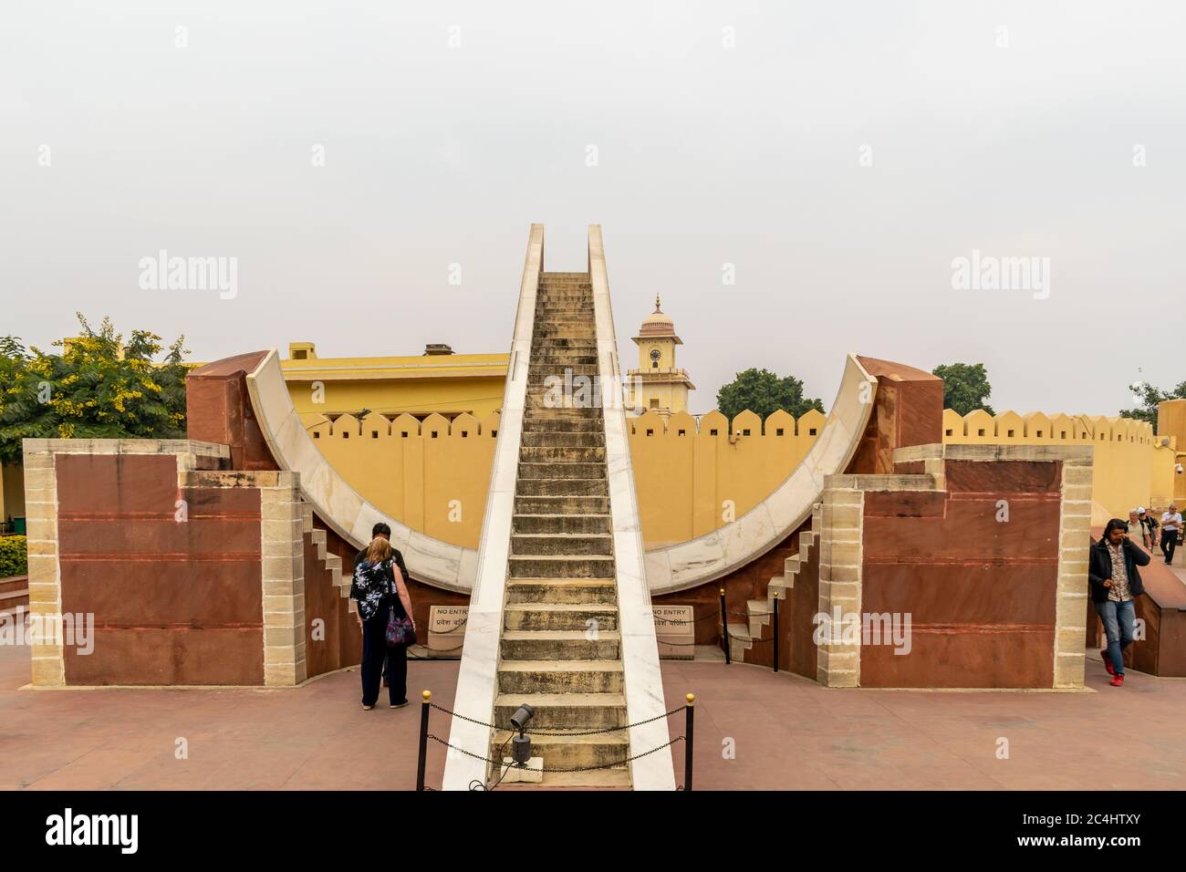 Jaipur, Rajasthan, India; Feb, 2020 the biggest sundial in the Jantar