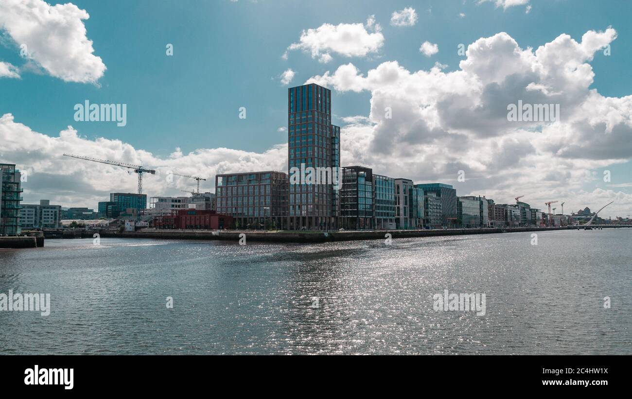 Modern part of Dublin Docklands, Grand Canal Dock, Dublin, Ireland
