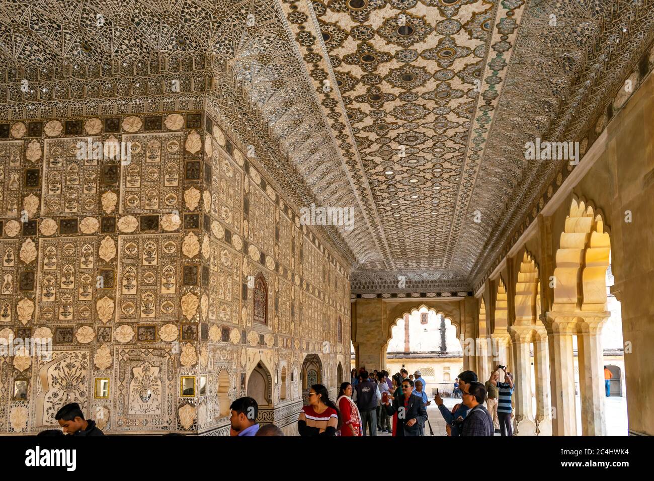 Sheesh Mahal Amber Fort Jaipur India High Resolution Stock Photography ...
