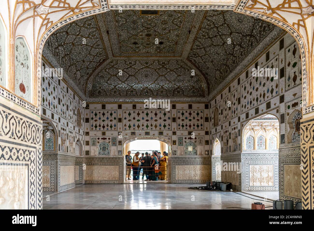 Sheesh Mahal Amber Fort Jaipur India High Resolution Stock Photography ...