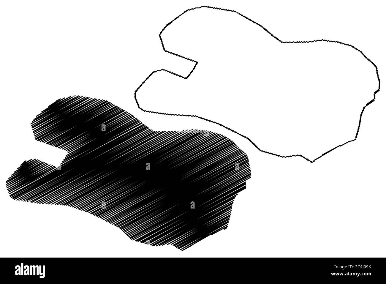 Hubli City (Republic of India, Karnataka State) map vector illustration, scribble sketch City of Hubballi map Stock Vector
