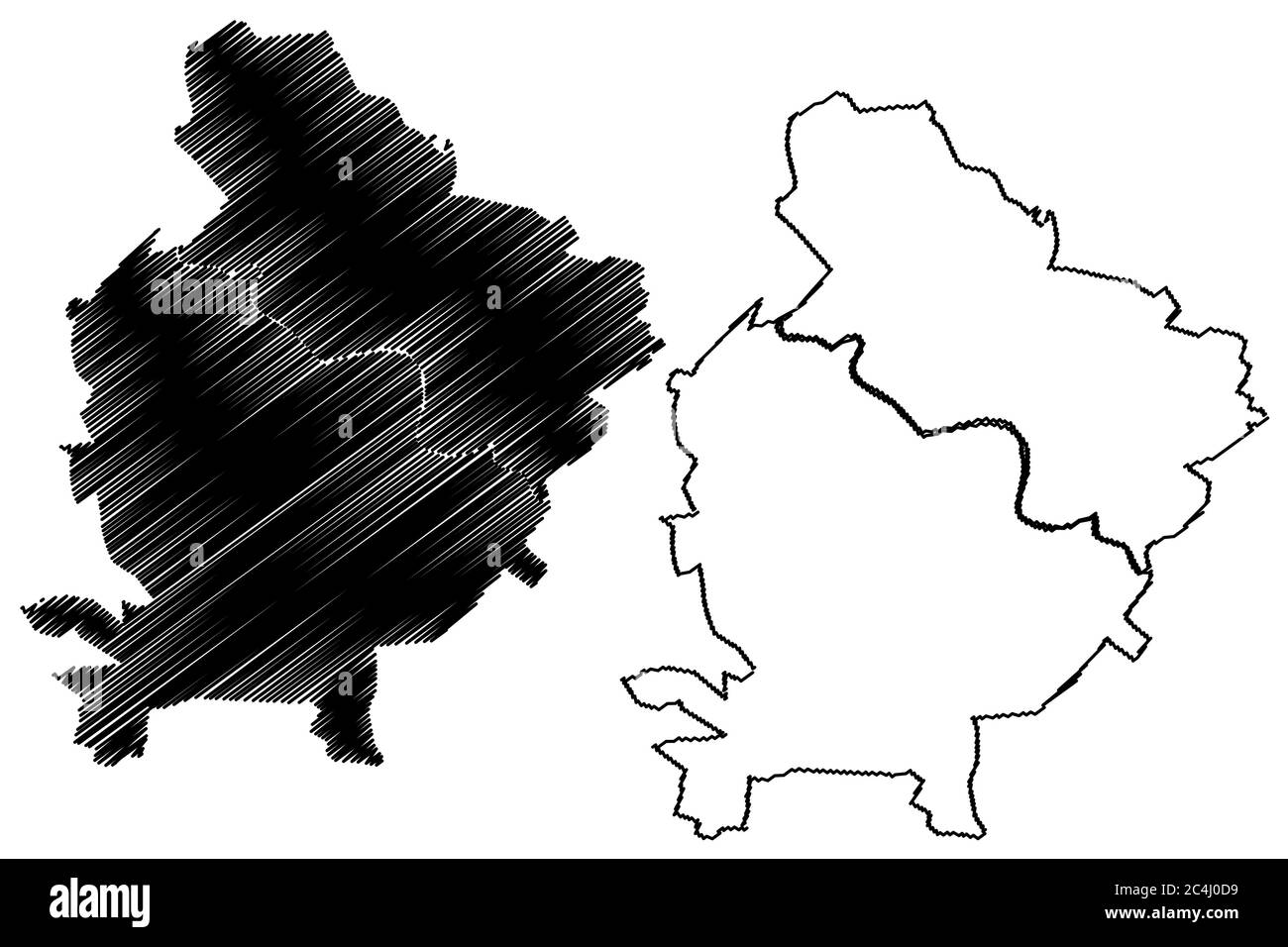 Lucknow City (Republic of India, Uttar Pradesh State) map vector ...
