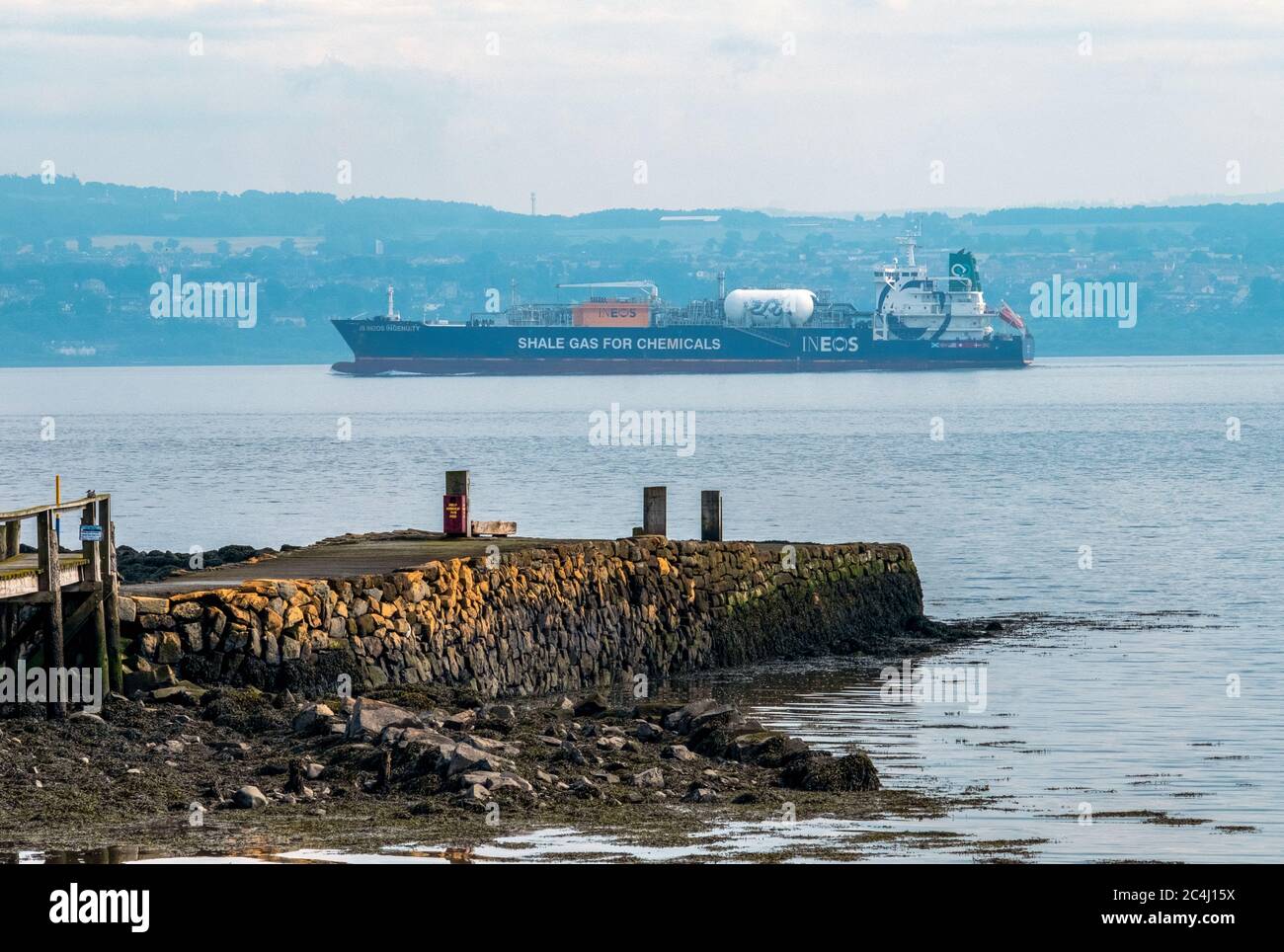 INEOS gas tanker JS Ineos Ingenuity shale gas tanker sailing past
