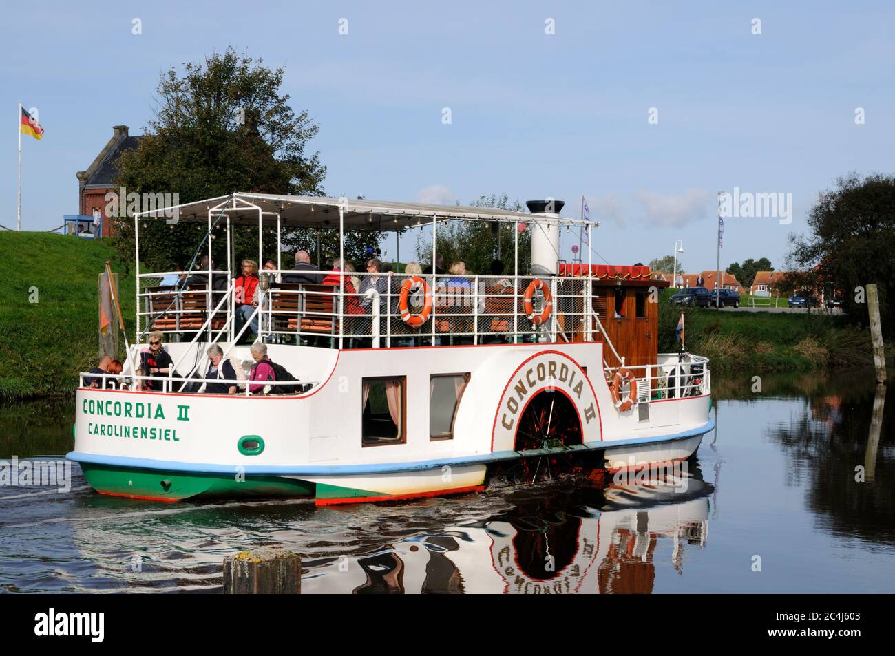 Concordia II, boat trip, Harle, East Friesland, Lower Saxony, Germany. Stock Photo