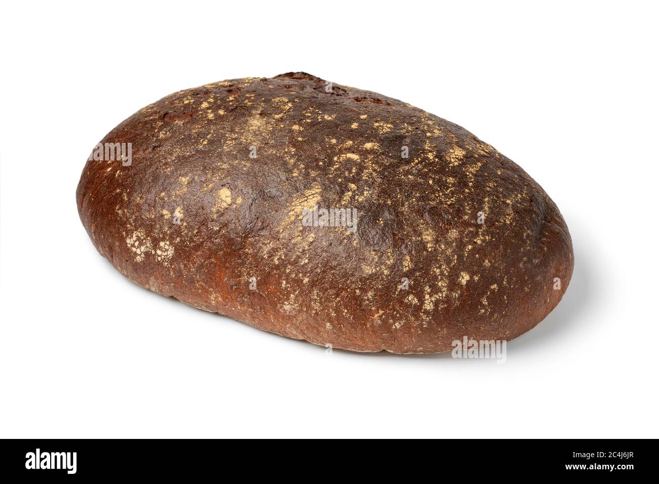 Whole fresh loaf of healthy German Sourdough bread isolated on white background Stock Photo