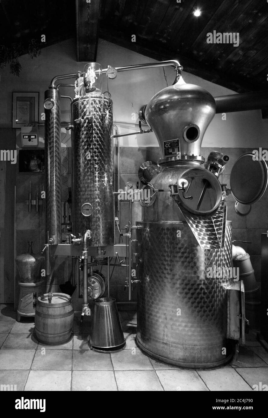 Distillery in Mayrhofen. Austria Stock Photo