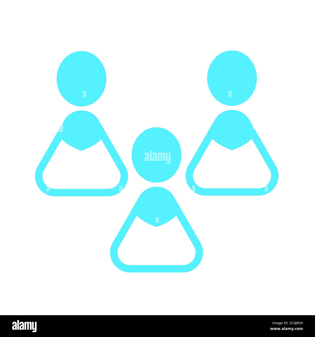 Modern user icon - 3 colored women Stock Photo - Alamy