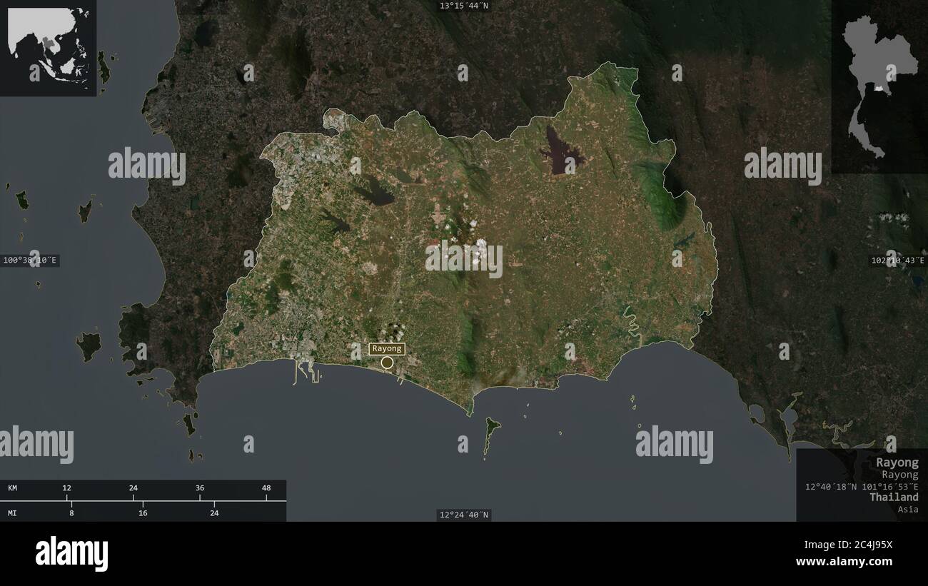 Spawn Map Rhyogn Rayong outline map hi-res stock photography and images - Alamy