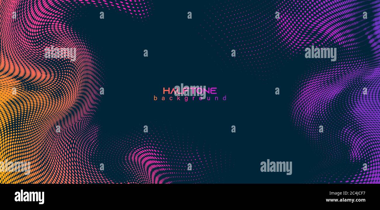 Abstract vector background. Halftone gradient gradation. Vibrant ...
