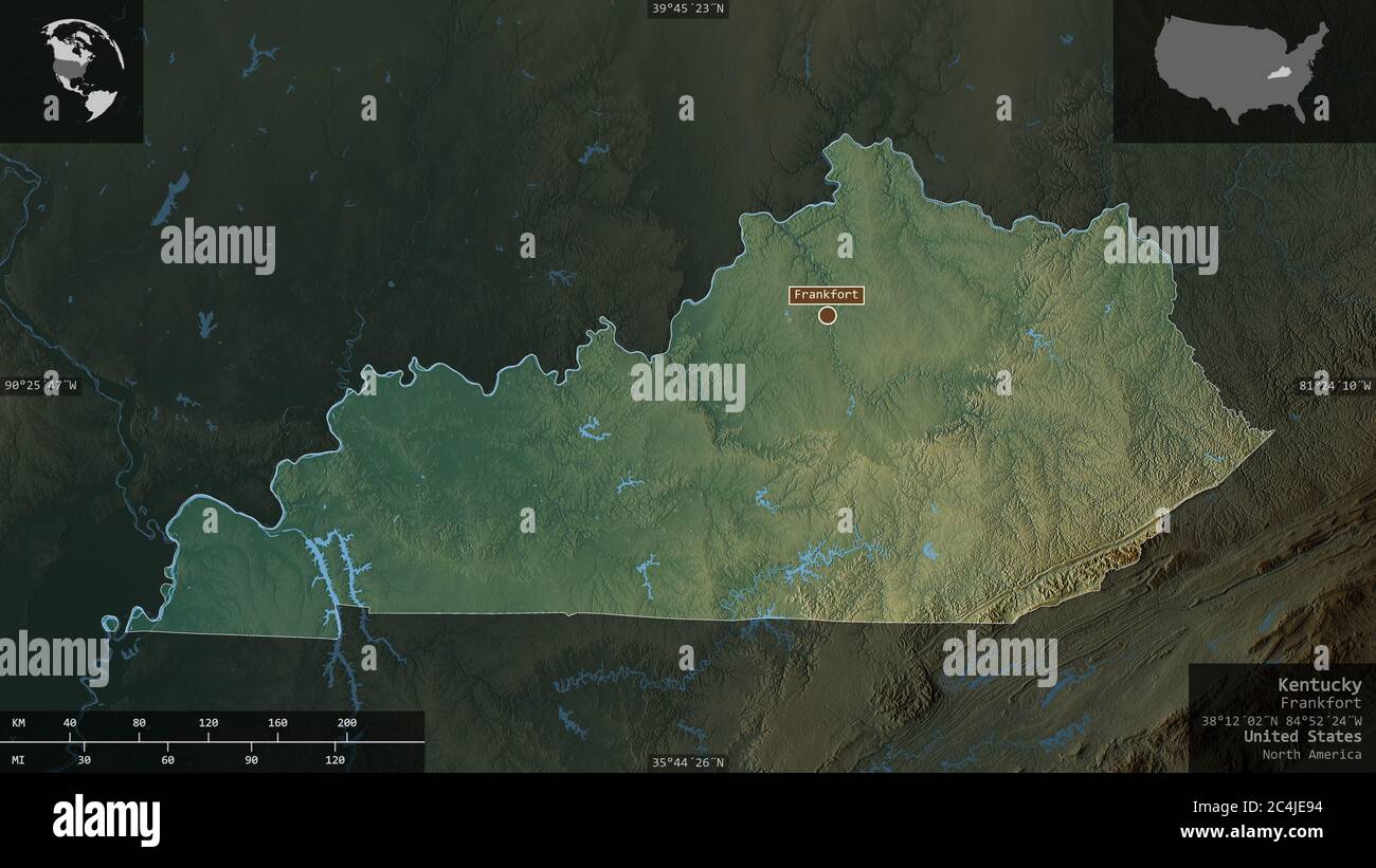 Kentucky relief map hires stock photography and images Alamy
