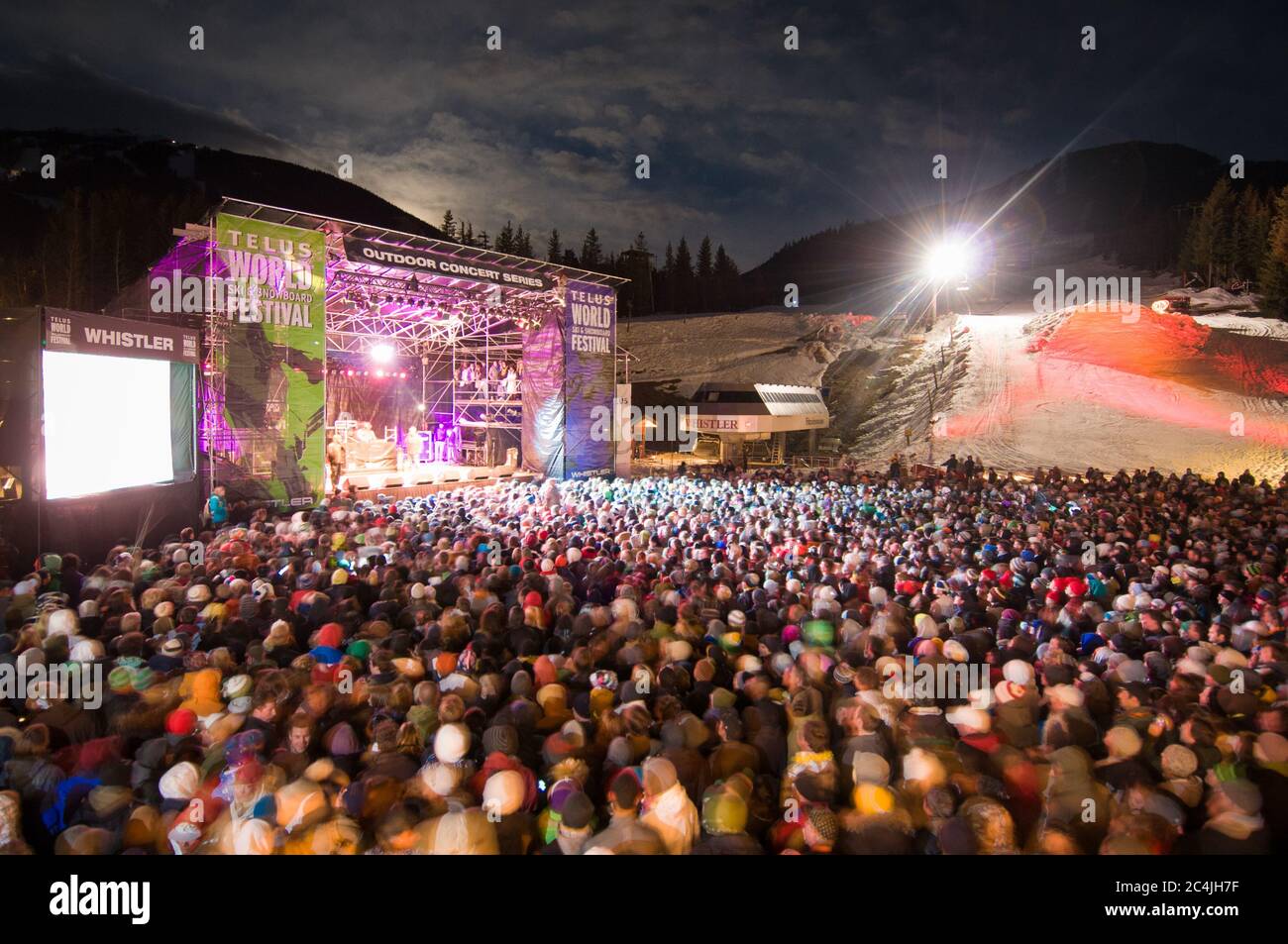 Whistler, BC, Canada: Main stage concert at the Telus World Ski and Snowboard  Festival - Stock Photo Stock Photo - Alamy