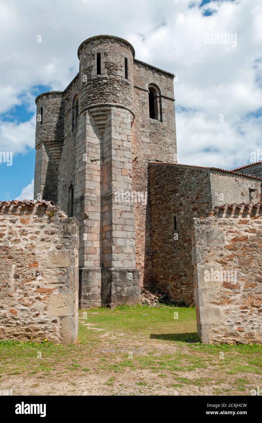 The church of Oradour-sur-Glane in which women and children were burnt alive by the Nazis on 10th of June 1944, Haute-Vienne (87), Nouvelle- Aquitaine Stock Photo