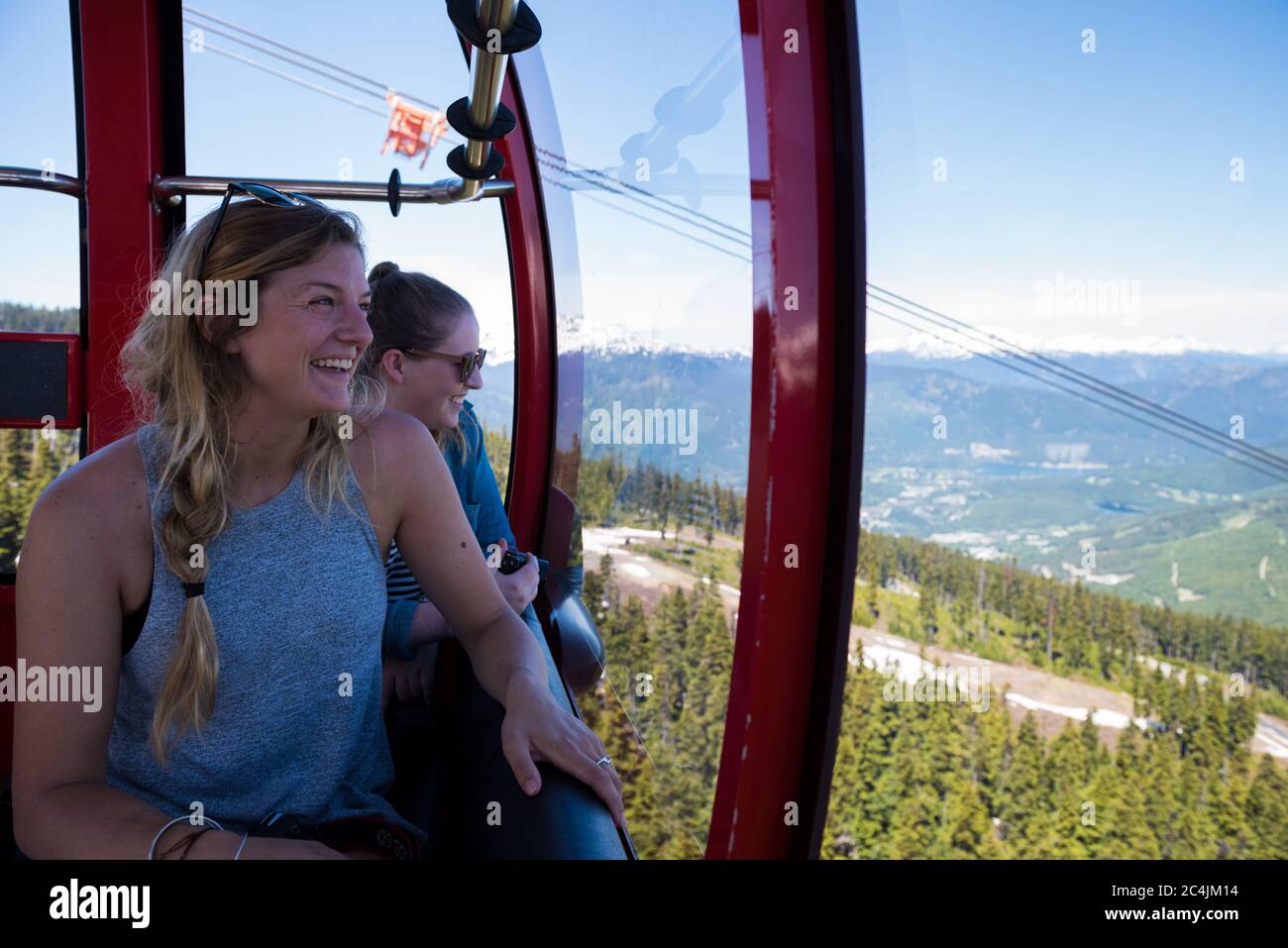 Whistler, BC, Canada: Sightseeing on the Peak to Peak gondola in summer – Stock Photo Stock Photo