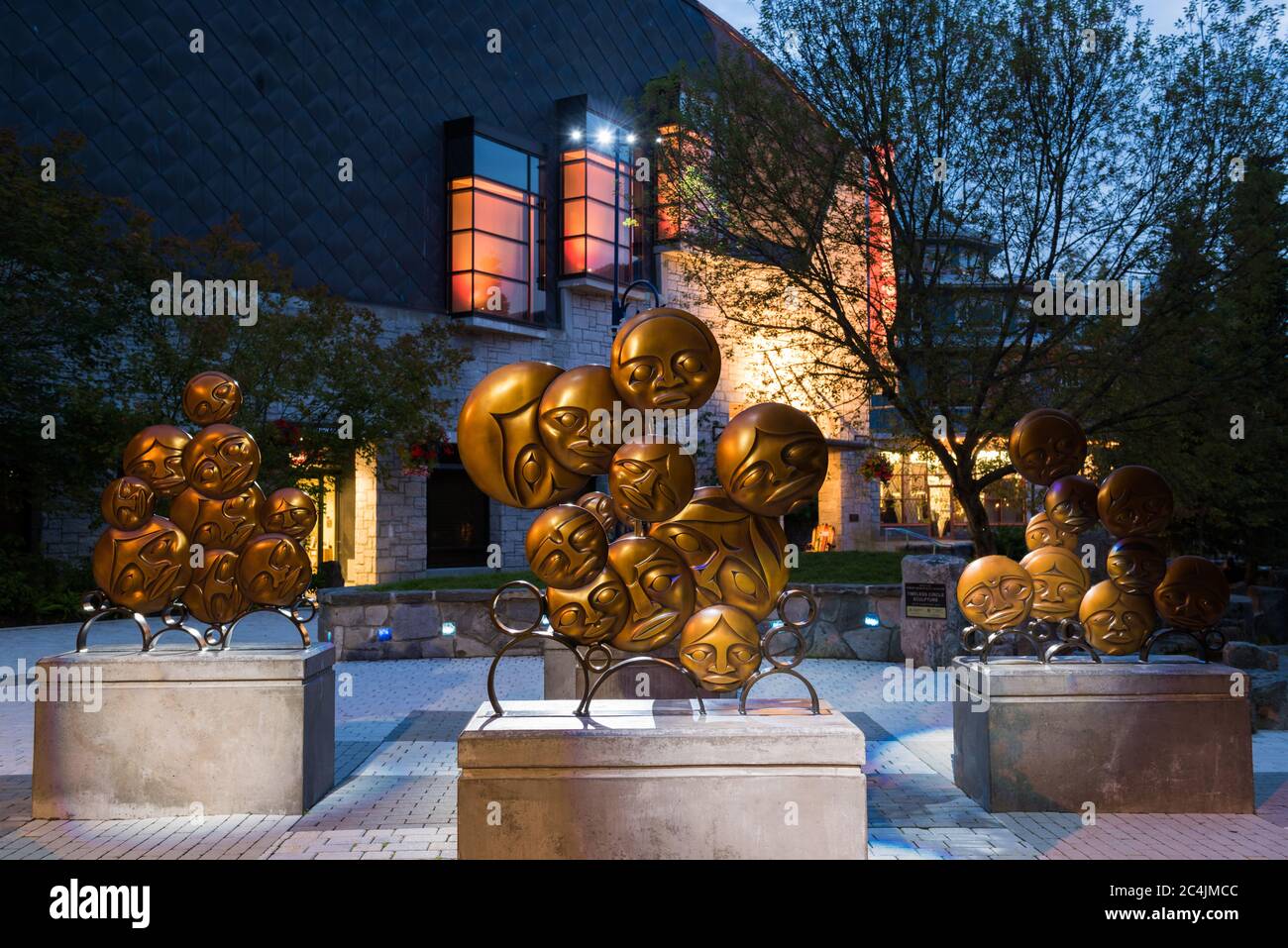 Whistler, BC, Canada: Susan Point sculpture as part of the Cultural connector – Stock Photo Stock Photo