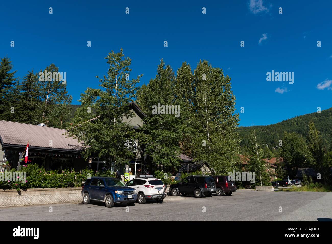 Whistler, BC, Canada: Alpine Meadows neighbourhood signage – Stock Photo Stock Photo