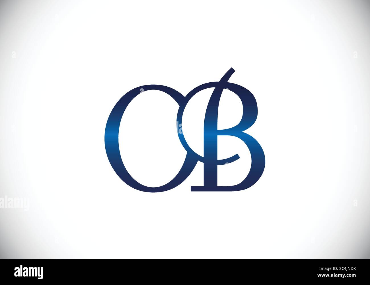 Initial Monogram Letter O B Logo Design Vector Template. O B Letter ...