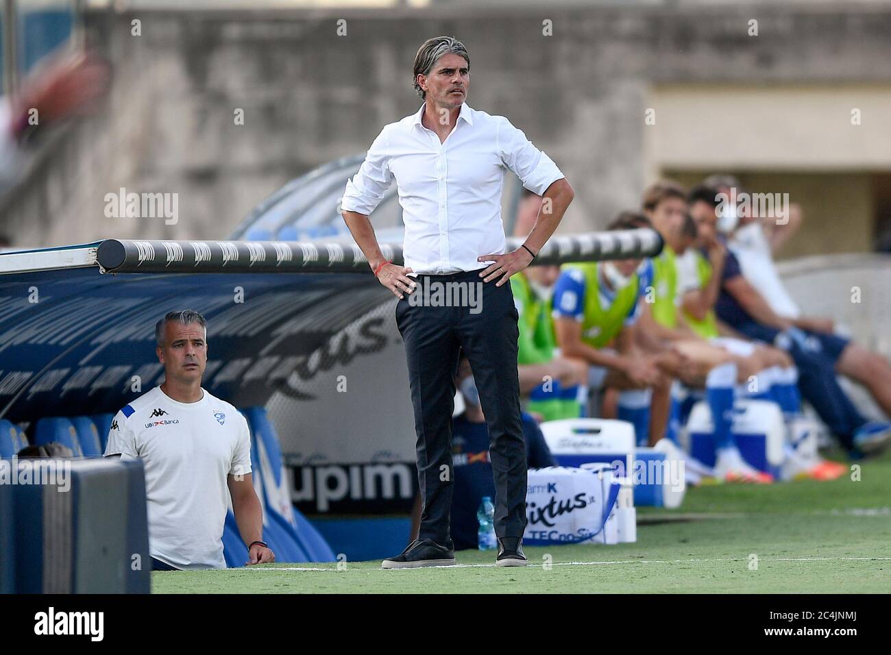 Brescia, Italy. 27th June, 2020. BRESCIA, ITALY - June 27, 2020: Diego Lopez, head coach of Brescia Calcio, looks on during the Serie A football match between Brescia Calcio and Genoa CFC. (Photo by Nicolò Campo/Sipa USA) Credit: Sipa USA/Alamy Live News Stock Photo