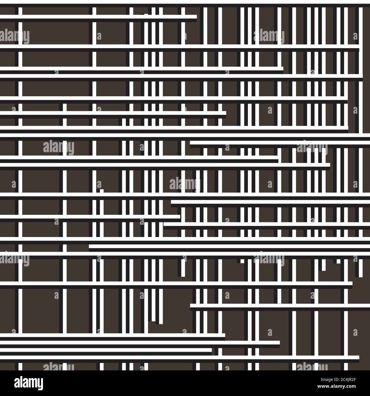 Pattern with intersecting black and white lines Stock Vector