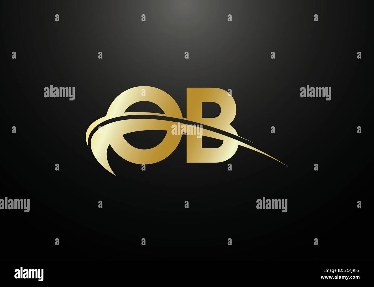 Initial Monogram Letter O B Logo Design Vector Template. O B Letter ...