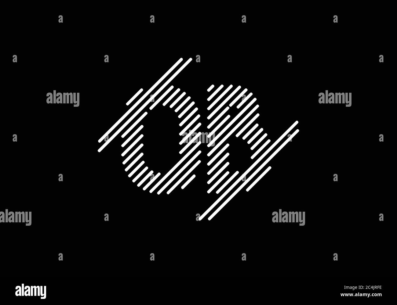 Initial Monogram Letter O B Logo Design Vector Template. O B Letter ...