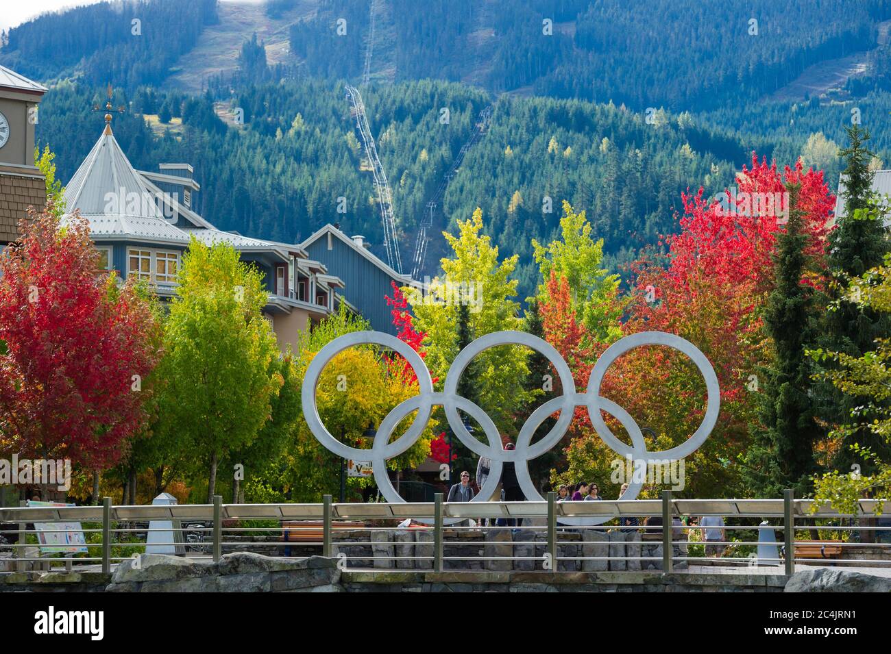 Olympic rings, Whistler Olympic Plaza, Whistler Village, Whistler ...