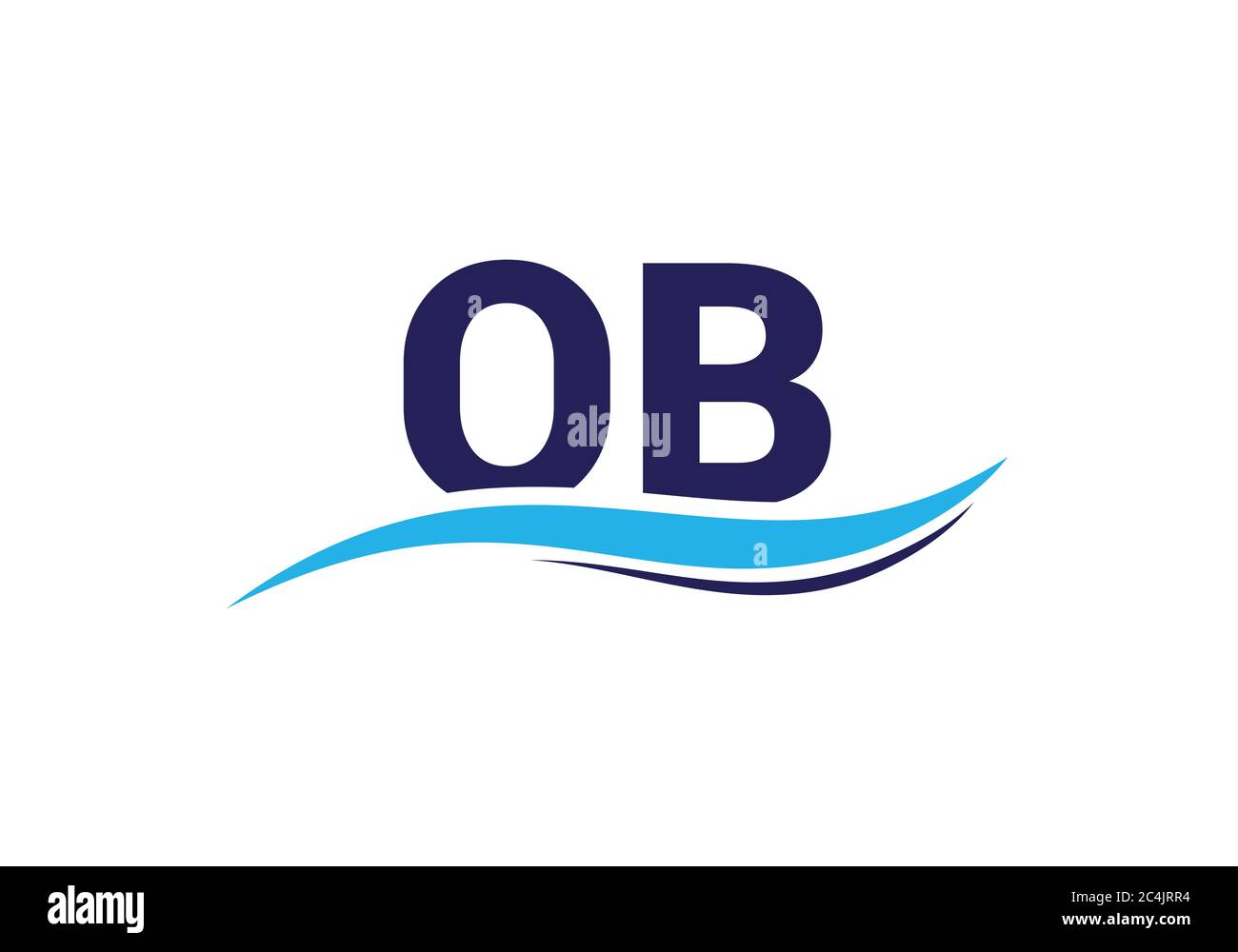 Initial Monogram Letter O B Logo Design Vector Template. O B Letter Logo Design Stock Vector
