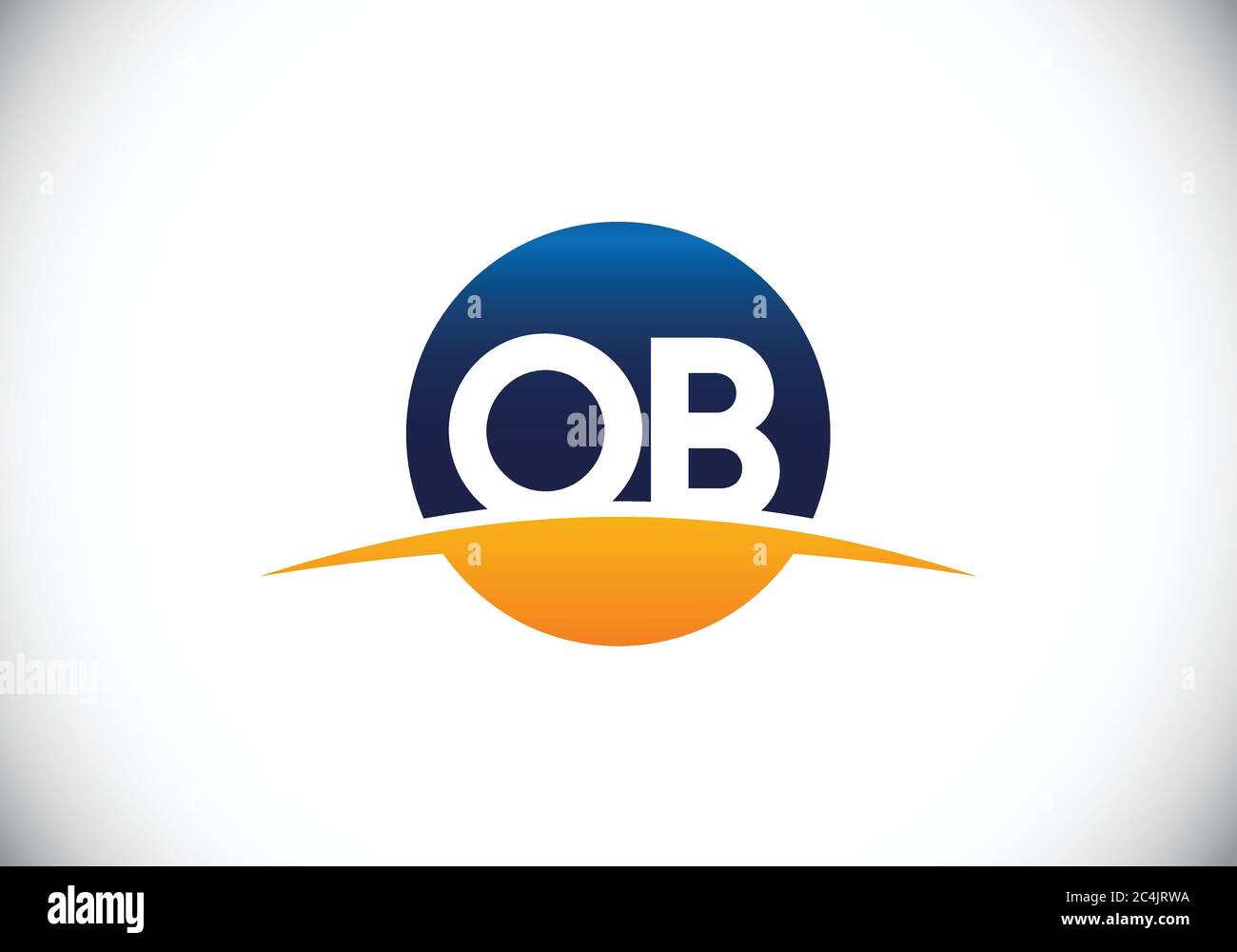 Initial Monogram Letter O B Logo Design Vector Template. O B Letter ...