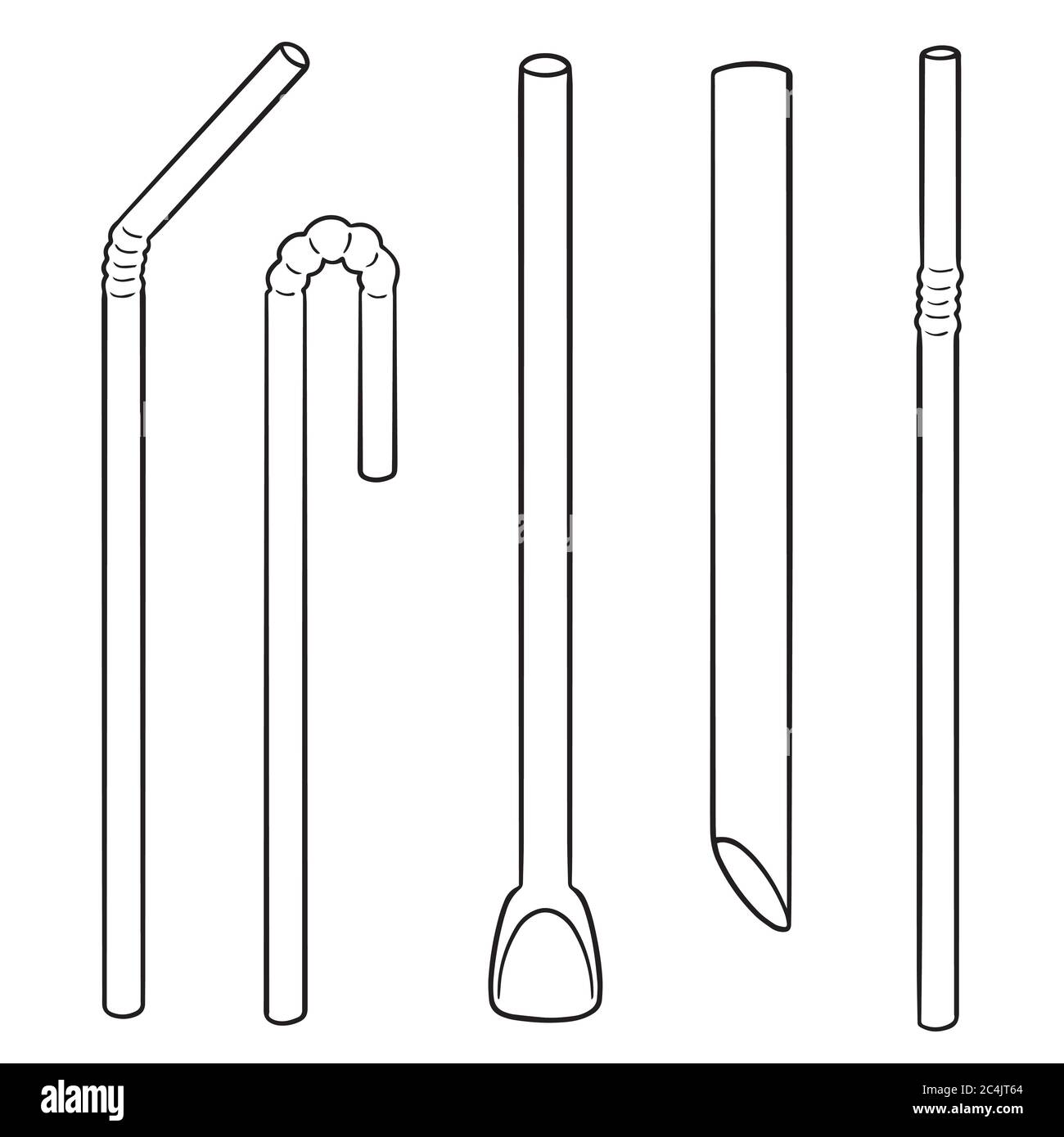 vector set of straw Stock Vector Image & Art - Alamy