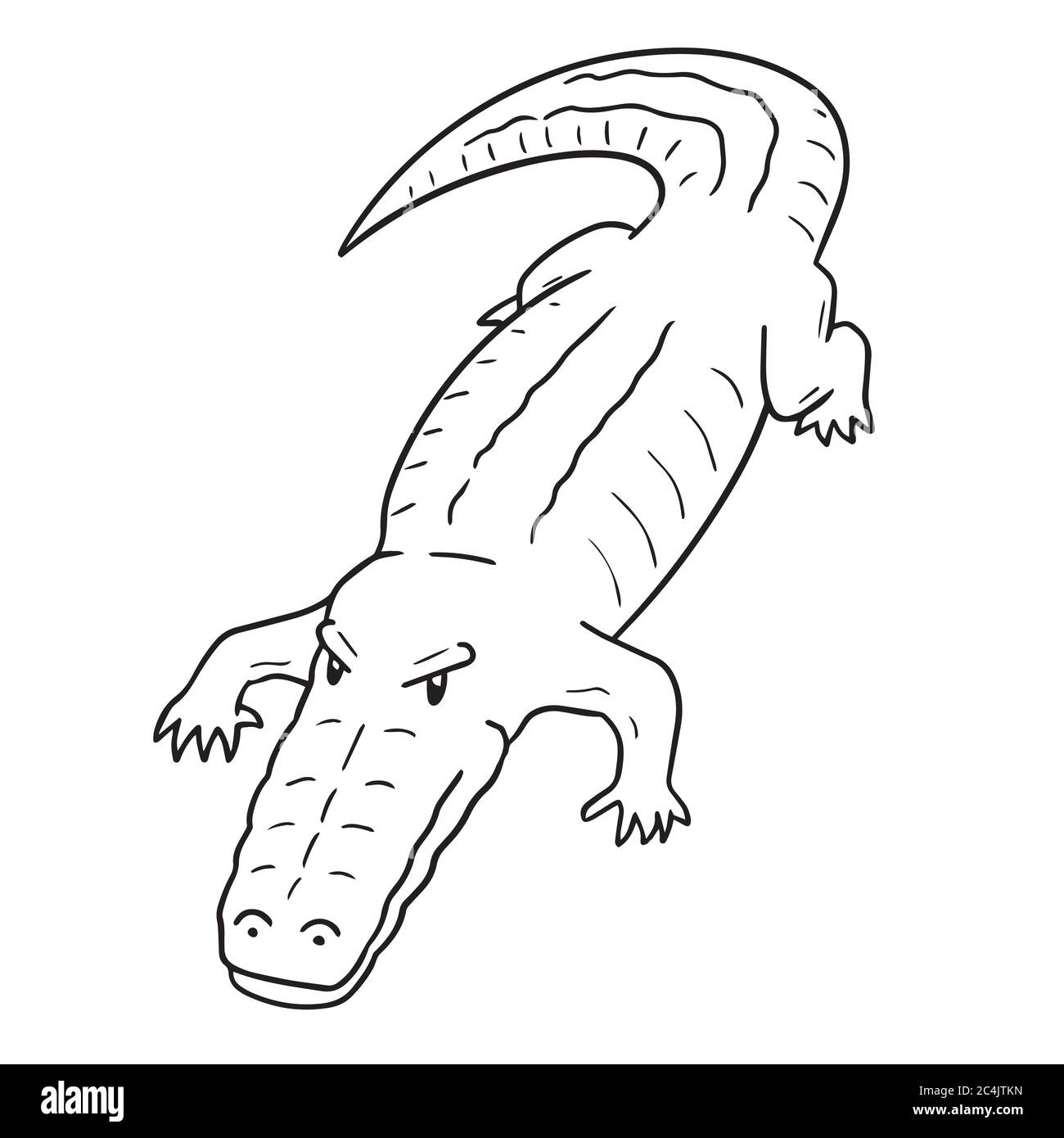 Crocodile clip art Black and White Stock Photos & Images Alamy