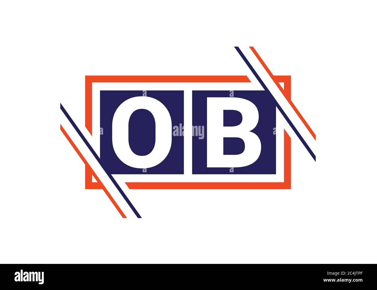 Initial Monogram Letter O B Logo Design Vector Template. O B Letter ...