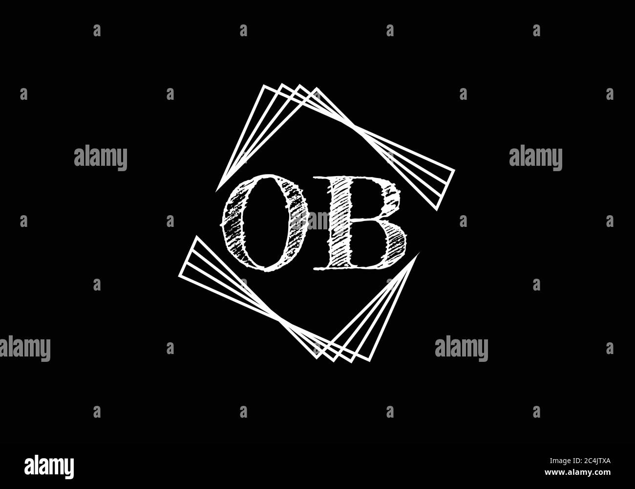 Initial Monogram Letter O B Logo Design Vector Template. O B Letter ...