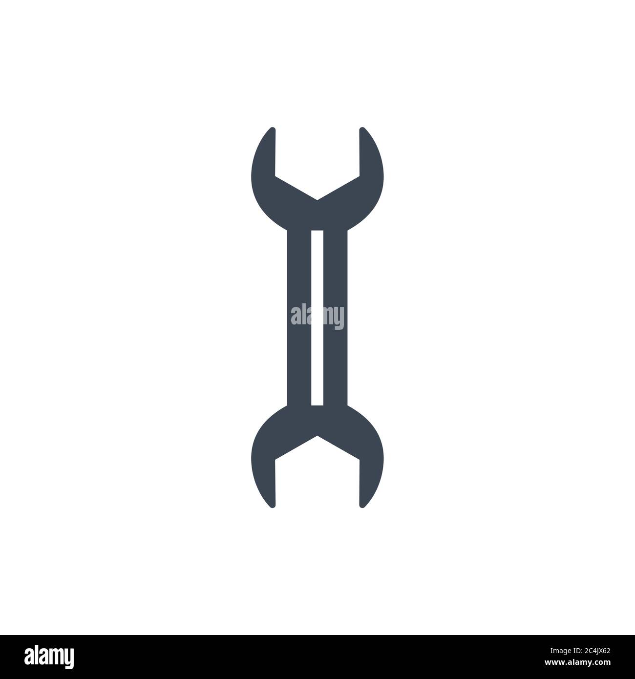 Wrench Vector Glyph Icon Stock Vector