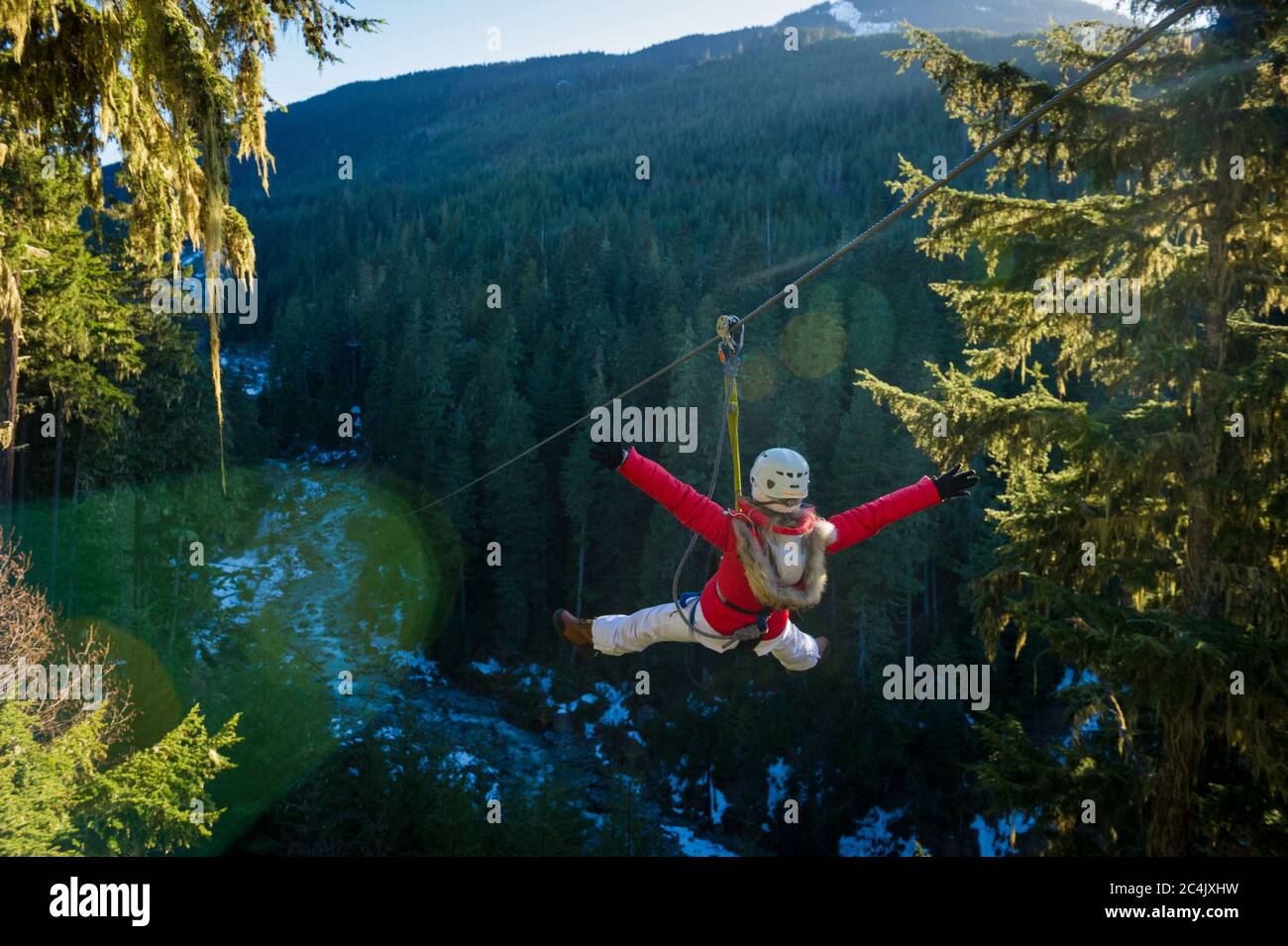 Whistler canada summer zipline hires stock photography and images Alamy