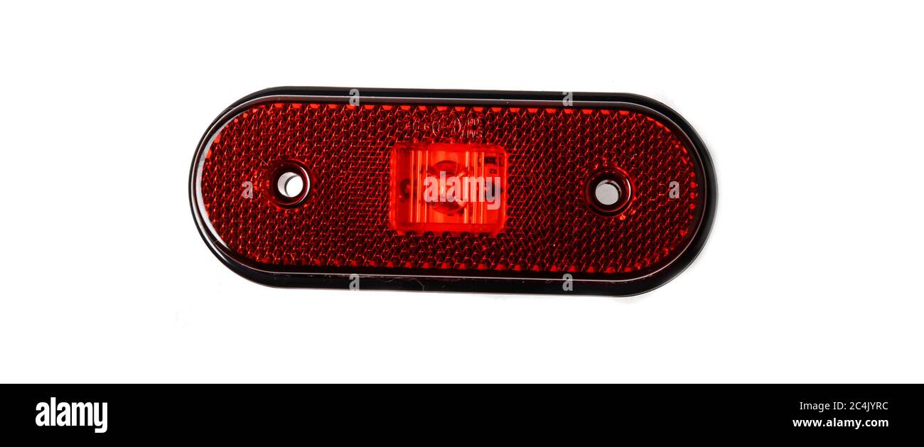 Truck rear LED side light isolated white background Stock Photo - Alamy
